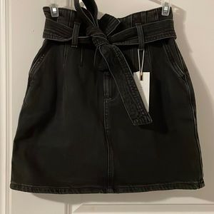 NWT Black Denim Mini Skirt